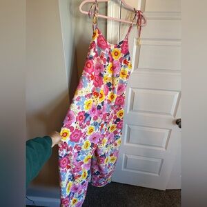 Sugarlips Pink and Yellow Floral Jumpsuit